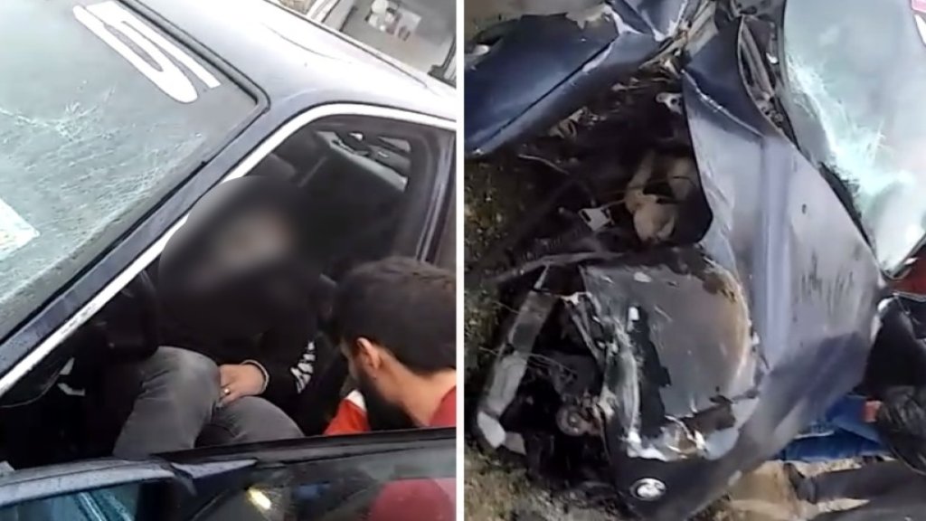 بالفيديو/ حادث سير مروع قرب مستشفى دار الامل - بعلبك وإصابة شخصين