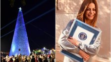 شجرة الميلاد في شكا دخلت "غينيس" للأرقام القياسية..حطمت رقم المكسيك وطولها 29 م وتزينت بـ130 ألف قنينة بلاستيك