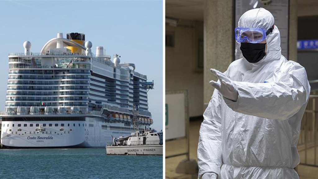 7 آلاف شخص عالقون على متن باخرة إيطالية بسبب الإشتباه بإصابتين بفيروس كورونا!