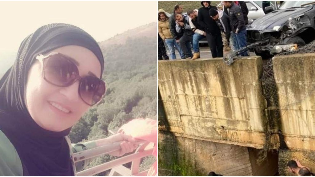 ابنة النبطية الام منى العجمي فارقت الحياة بعد سقوطها من اعلى الجسر على طريق كفردجال اثناء تفقدها للسيارة بعد اصطدامها بجدار اسمنتي