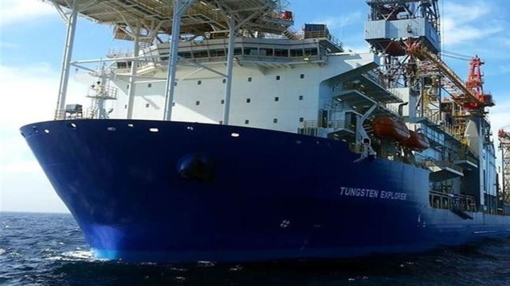 سفينة الحفر "Tungsten explorer" وصلت إلى المياه اللبنانية في طريقها إلى موقع حفر البئر في البلوك رقم 4
