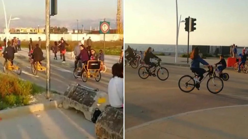 بالفيديو/ لم تفلح التحذيرات من إنتشار "كورونا" بمحاصرة اللبنانيين...عائلات تجمّعت لممارسة ركوب الدراجات الهوائية وسط بيروت