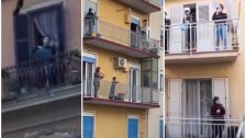 بالفيديو/ في ايطاليا...يواجهون الحجر المنزلي بعزف الموسيقى والغناء من على الشرفات!