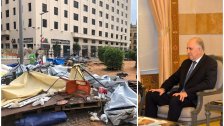 وزير الداخلية: في ظل التعديات على الأملاك الخاصة والمارة وآخرها إشكال حصل مع احد سفراء الدول الأجنبية اضطرت القوى الأمنية  إزالة الخيم في ساحتي الشهداء ورياض الصلح