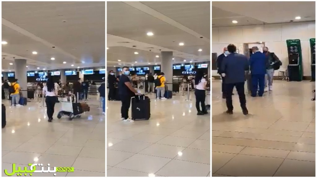 الطائرة التي تقل اللبنانيين من أبو ظبي الى مطار بيروت الدولي تستعد للاقلاع وسط اجراءات صحية مشددة