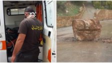مأساة على طريق عام قرطبا..وفاة شخص نتيجة إنهيار صخرة عليه !