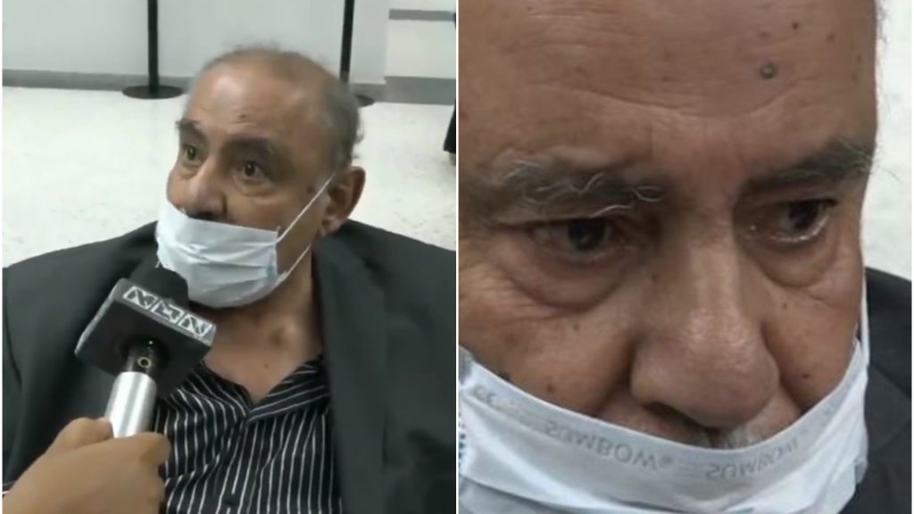 بالفيديو/ مواطن لبناني مسنّ يبكي عند وصوله إلى مطار بيروت بعد فتحه..."العودة للوطن بتسوى الدنيا"