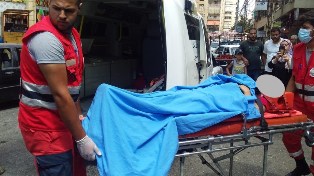 حادث سير أدى لإصابة فتاة بعمر الـ11 سنة في صيدا ونقلها إلى المستشفى