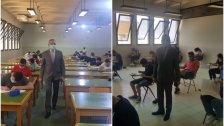 بالصور/ رئيس الجامعة اللبنانية فؤاد أيوب يتفقد التدابير الوقائية أثناء الإمتحانات في فرع الفنار