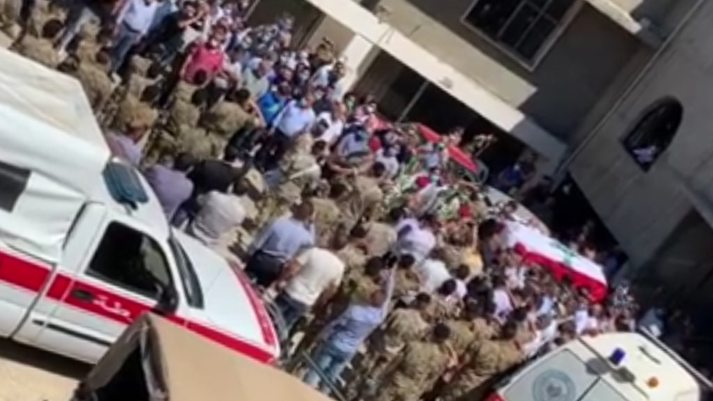 بدغان وعينداره شيعت شهيديها بمأتمين حاشدين... الشهيد المعاون جواد أجود شيا والشهيد وسام فيصل