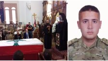 أبلح ودعت ابنها الشهيد المؤهل في الجيش اللبناني جورج المعلوف الذي إستشهد في انفجار مرفأ بيروت