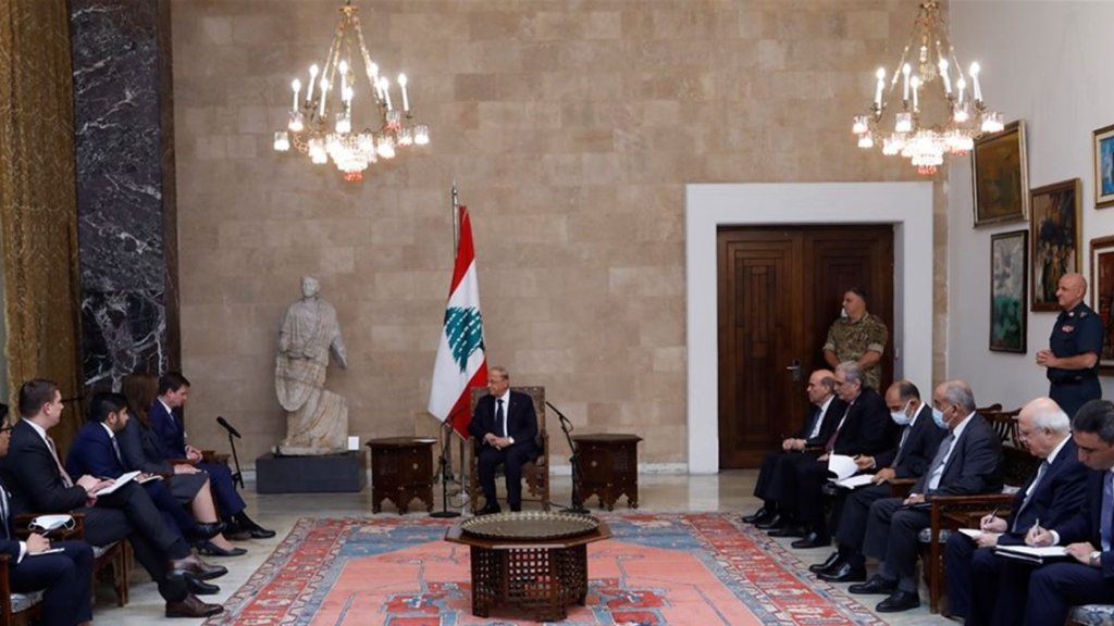 لقاء عون وهيل في بعبدا...الأخير وعد بمساعدات عينية إضافية ستصل الى لبنان