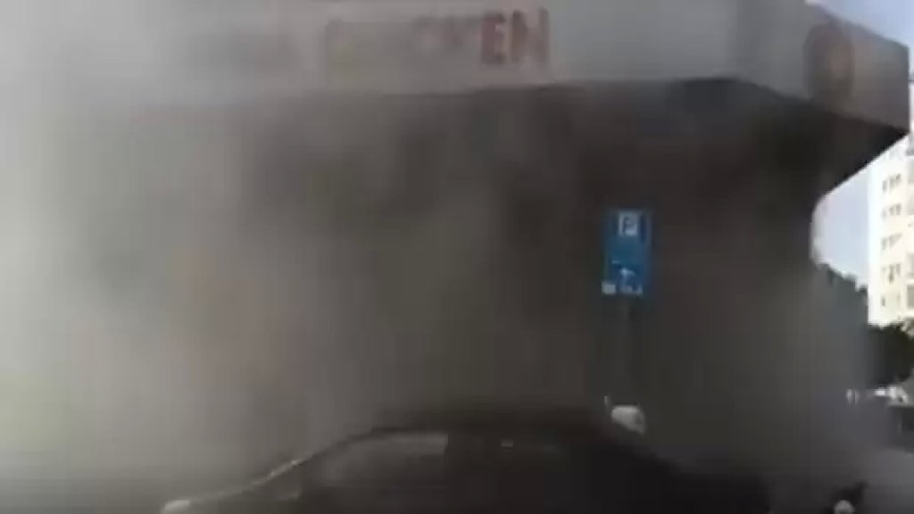 بالفيديو/ إندلاع حريق في محل &quot;هوا تشيكن&quot; في كورنيش المزرعة