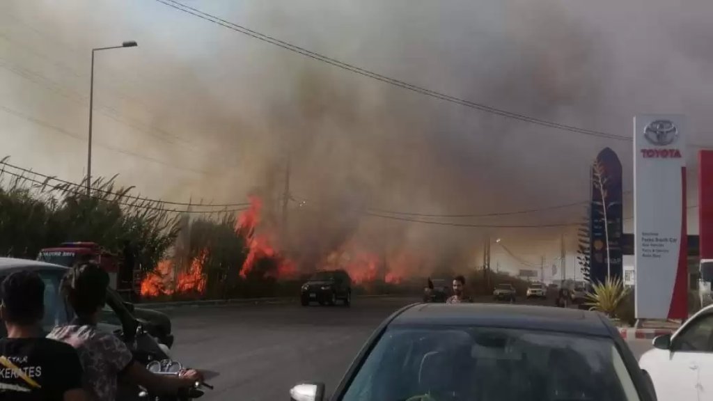 فيديو آخر للحريق الهائل في صور قرب ثكنة الجيش 