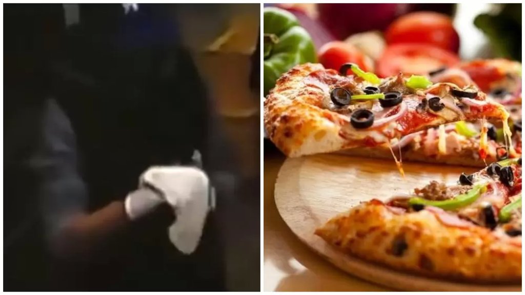 بالفيديو/ في واقعة مُضحكة... لص يتوقف لإعداد البيتزا خلال تنفيذه عملية سطو على مطعم!