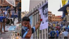 بالصور/ الشعب الأرجنتيني ينزل الشوارع حزنا بعد وفاة &quot;مارادونا&quot;... &quot;شكرا لك دييغو&quot;
