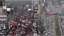 بالصور/ بعد إعادة &quot;فتح البلد&quot;.. طرقات بيروت شهدت زحمة سير خانقة: غرقت معظم الشوارع بالمياه وعلق المواطنون لساعات بسياراتهم!