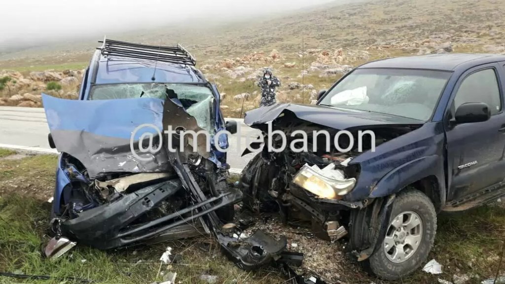 بالصور/ قتيل و 4 جرحى في حادث سير مروع على طريق عام حوش القنعبي قضاء راشيا