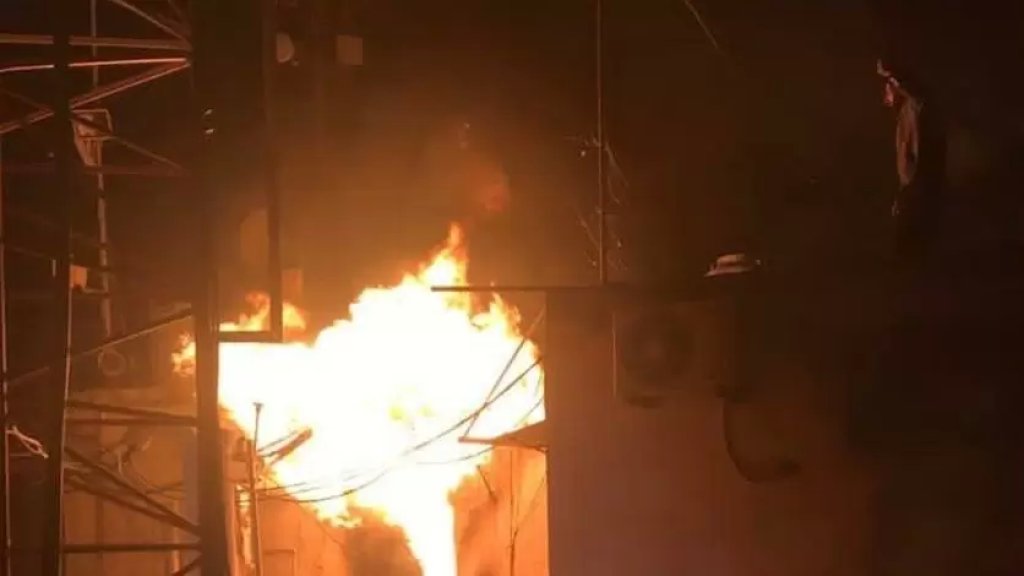 حريق كبير في مولد كهربائي بصيدا  و10 حالات اختناق