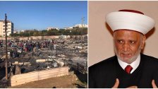 المفتي دريان دان حرق خيم للنازحين في الشمال: جريمة نكراء تستحق العقاب الشديد...والنازحين ضيوف وعلينا مساعدتهم
