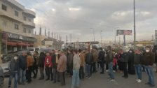قطع طريق عام رياق بعلبك احتجاجا على تزايد عمليات السرقة