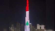 بالفيديو/ دبي خصّصت تحيّة للبنان أثناء الإحتفال بالعام الجديد أمس عبر إضاءة برج خليفة بألوان العلم اللبناني