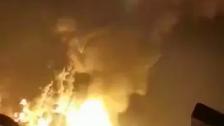 فيديو جديد للإنفجار الضخم بمستودع المحروقات في منطقة القصر بالهرمل