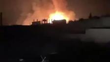 بالفيديو / إنفجار مستودع لقوارير الغاز في بلدة القصر الحدودية