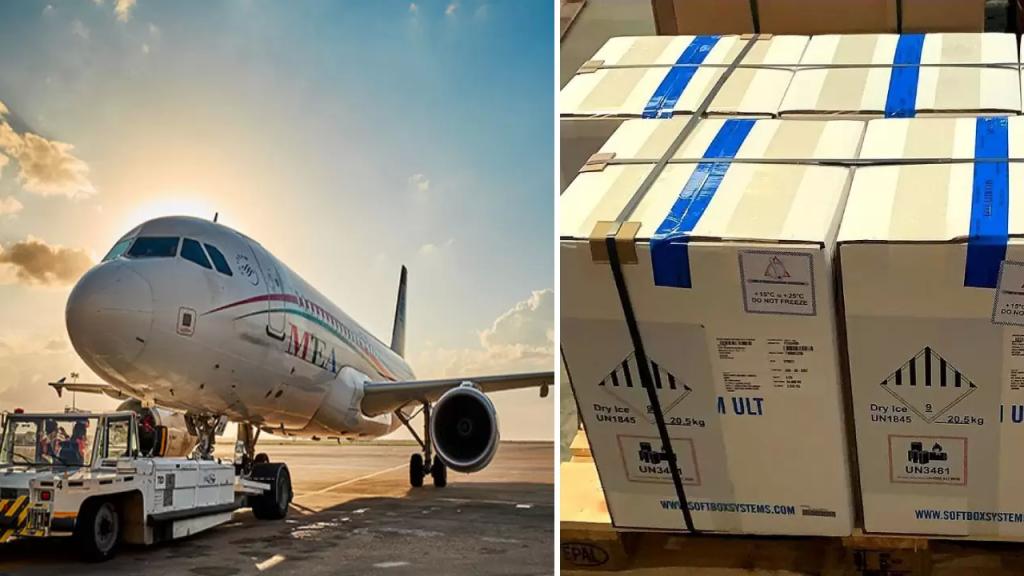 طائرة تابعة لشركة الميدل إيست ستحمل أكثر من 32000 جرعة جديدة من لقاح فايزر الى لبنان اليوم&rlm;&rlm;