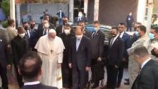 البابا فرنسيس يلتقي المرجع السيد علي السيستاني في منزله في النجف
