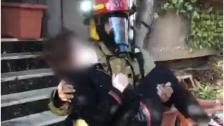 بالصور/ الدفاع المدني عمل على اخلاء 3 مواطنين إثر حريق شب داخل مدخل مبنى سكني في الدكوانة 