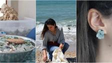 بالصور/ الشابة اللبنانية &quot;ميرا&quot; حولت حبها وشغفها بالبحر إلى مورد رزق: تصنع إكسسوارات مميزة من زجاج البحر