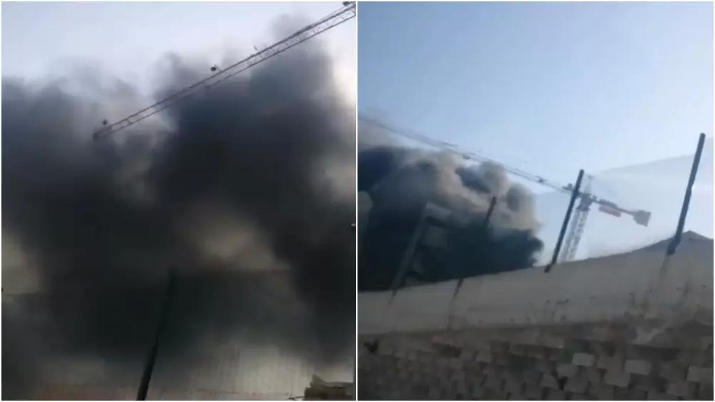 بالفيديو/ حريق كبير في مبنى ثكنة قوى الأمن الداخلي في عرمون 