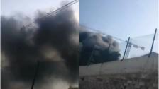 بالفيديو/ حريق كبير في مبنى ثكنة قوى الأمن الداخلي في عرمون 