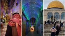 بالفيديو/ مدينة القدس وحاراتها القديمة تتزين لاستقبال شهر رمضان المبارك