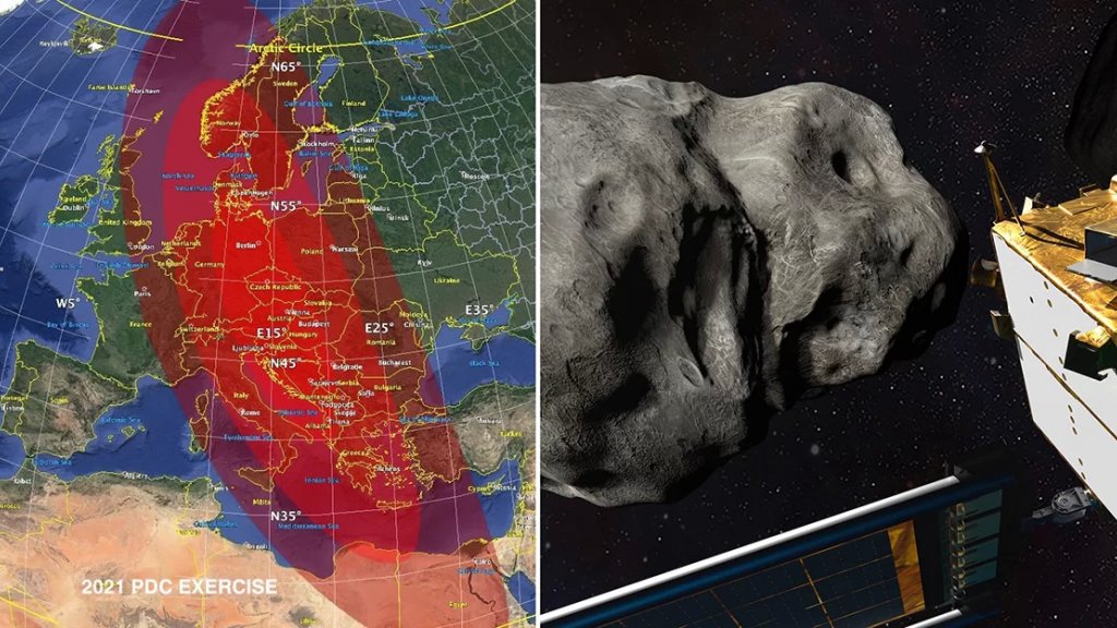 موقع علمي ينشر سيناريو افتراضي مخيف.. علماء يحاولون وقف كويكب يتجه نحو الأرض والنتيجة &quot;تدمير أوروبا&quot;!
