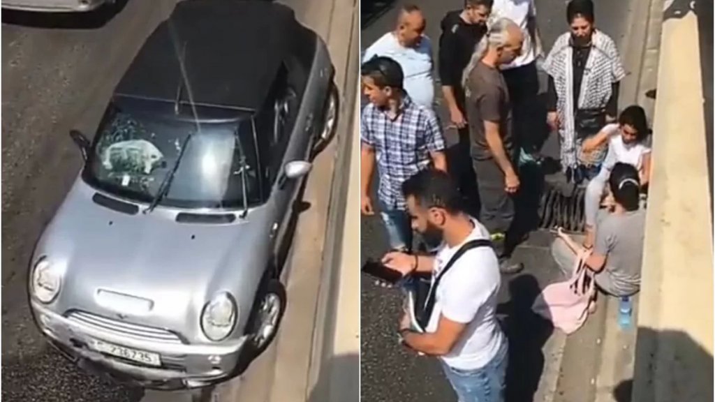 فيديو متداول:  موكب سياسي يطلق النار باتجاه سيارة سيدة في منطقة كورنيش المزرعة وحالة من الهلع!