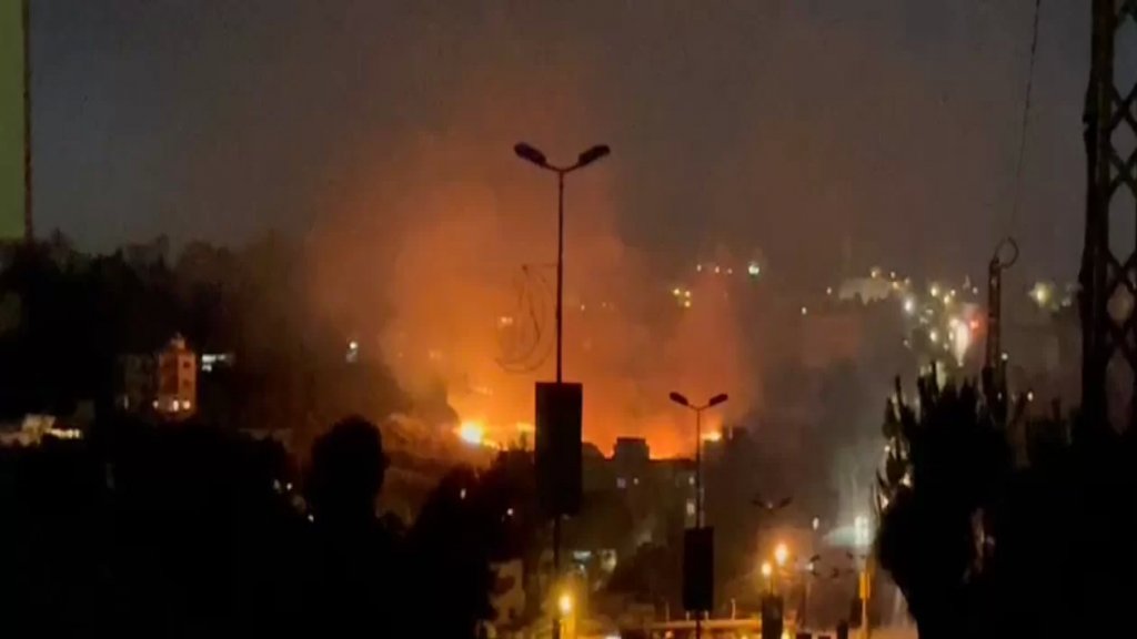 بالفيديو/ حريق كبير في منطقة صف الهوا في بنت جبيل