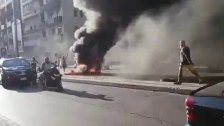 فيديو متداول: قطع الطريق في محلة الشياح مقابل معرض &quot;الزعرور&quot; مقابل مدخل معوّض بواسطة الاطارات المشتعلة