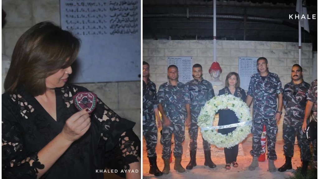 بالصور/ الممثلة المصرية الهام شاهين تزور مركز فوج إطفاء بيروت: &quot;سيظل لبنان عروس الوطن العربي الجميلة رغم كل الظروف الصعبة&quot;