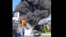 بالفيديو/ إندلاع حريق كبير في محطة &quot;ميدكو&quot; في صربا قرب ثكنة الجيش دون معرفة الأسباب