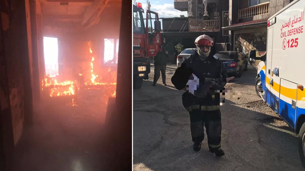 بالصور/ إخلاء فندق من النزلاء اثر حريق في طبرجا