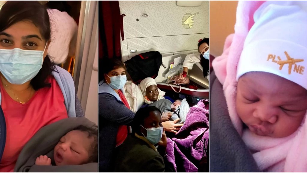 بالصور/ على ارتفاع 35 ألف قدم...  ولادة الطفلة &laquo;معجزة عائشة&raquo; على متن طائرة قطرية فوق الأجواء المصرية