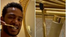 محمد رمضان يتفاخر بمعجون أسنانه المصنوع من الذهب عيار 24 ويثير ردود فعل!