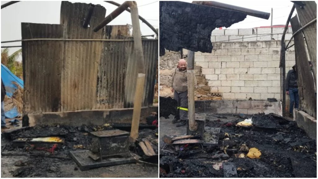 بالصور/ مأساة في صيدا.. رضيع يبلغ 7 أشهر قضى بحريق غرفة من الزينك والنايلون تقطنها عائلته!