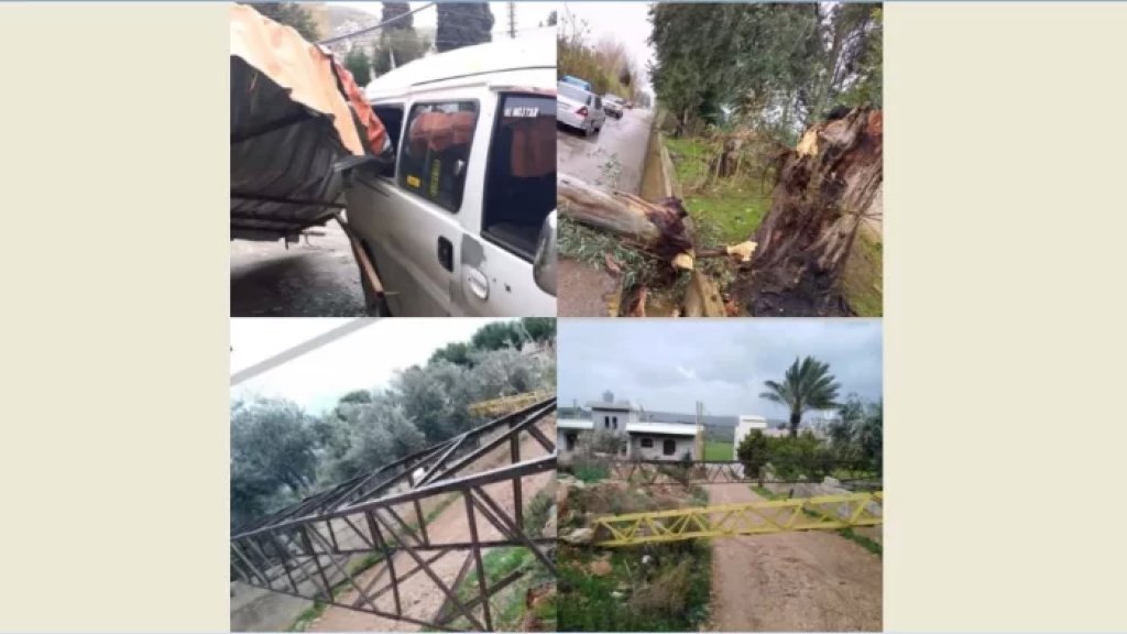 الرياح العاتية في عكار تسببت بانقطاع الكهرباء واضرار