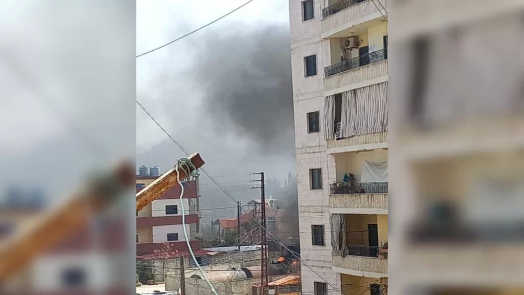 ثلاثة جرحى في انفجار خزّان المازوت في البدّاوي وسحب الدخان الأسود غطت سماء المنطقة