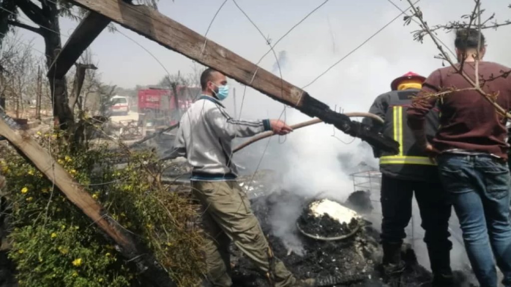 مأساة في مخيم الرفاس- سهل بلاط قضاء مرجعيون...وفاة الطفل السوري علاء شلادي إبن السنتين نتيجة اندلاع حريق سببه ماس كهربائي في خيمة والده 