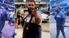 بالفيديو/ لبناني في غانا يهدد بذبح أحد التجار بالسيف في الشارع!