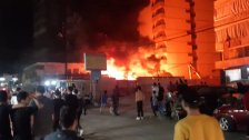 بالفيديو/ حريق كبير في مخيم البداوي